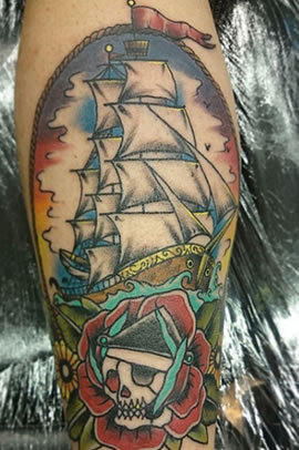 Pirate Ship Tattoo