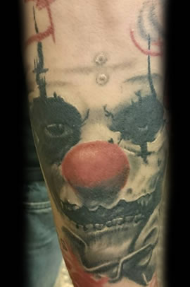 Zombie Clown Tattoo